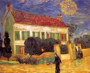  Noche Pintura - Casa Blanca de noche Vincent van Gogh